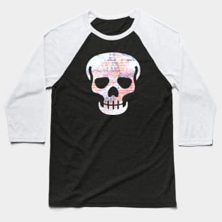 Skull Figure with Abstract Texture (eyeluscious) Baseball T-Shirt